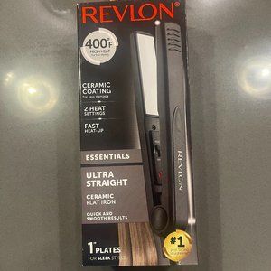 NWT - Revlon Essentials Ultra Straight Ceramic 1'' Flat Iron